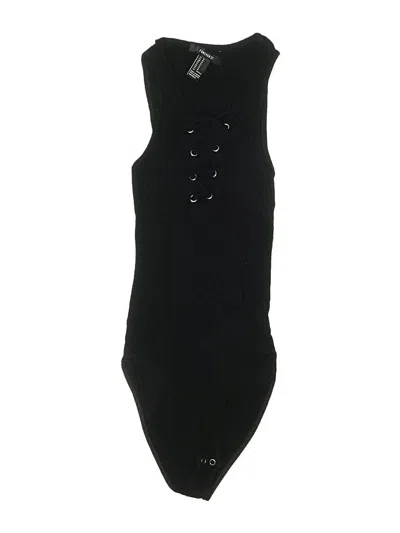 Pre-owned Forever 21 Bodysuit In Black