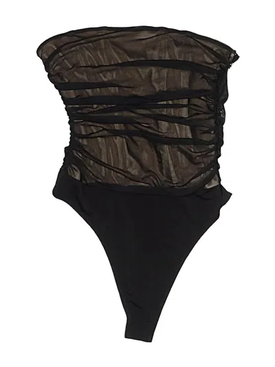 Pre-owned Forever 21 Bodysuit In Black