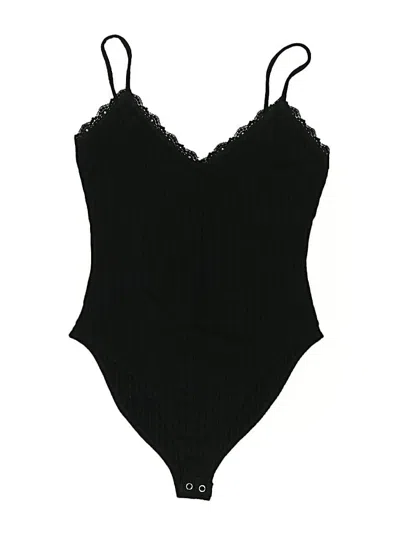 Pre-owned Forever 21 Bodysuit In Black