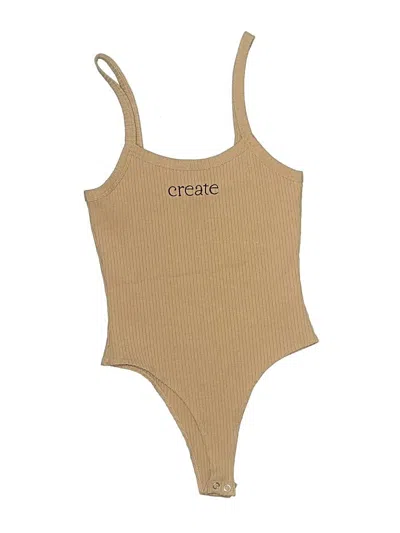 Pre-owned Forever 21 Bodysuit In Brown