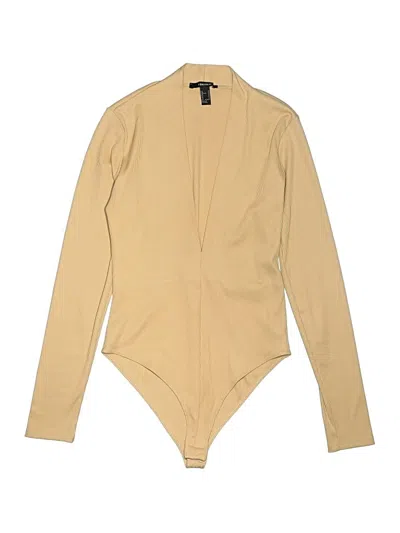 Pre-owned Forever 21 Bodysuit In Brown