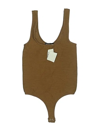 Pre-owned Forever 21 Bodysuit In Brown