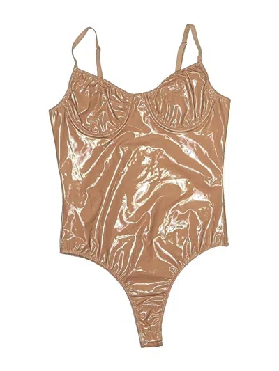 Pre-owned Forever 21 Bodysuit In Brown