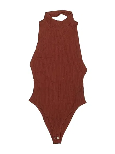 Pre-owned Forever 21 Bodysuit In Brown