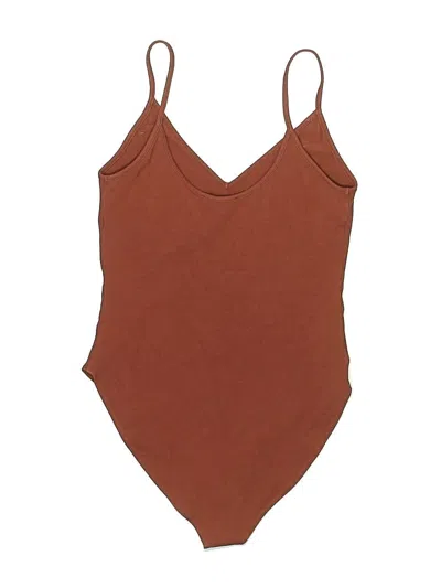 Pre-owned Forever 21 Bodysuit In Brown