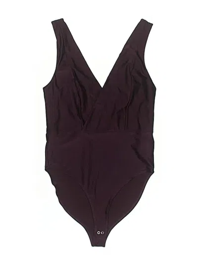 Pre-owned Forever 21 Bodysuit In Burgundy