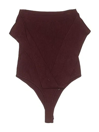 Pre-owned Forever 21 Bodysuit In Burgundy