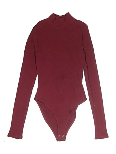 Pre-owned Forever 21 Bodysuit In Burgundy