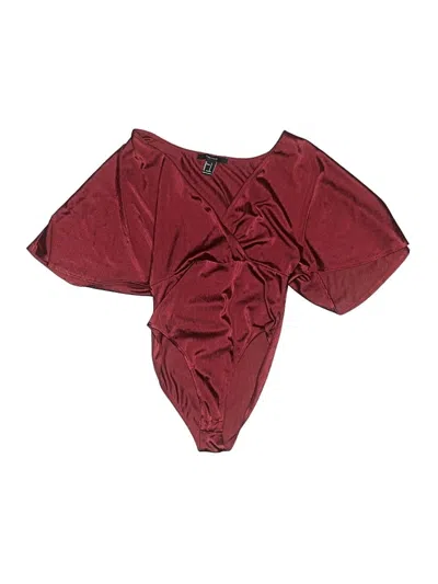 Pre-owned Forever 21 Bodysuit In Burgundy
