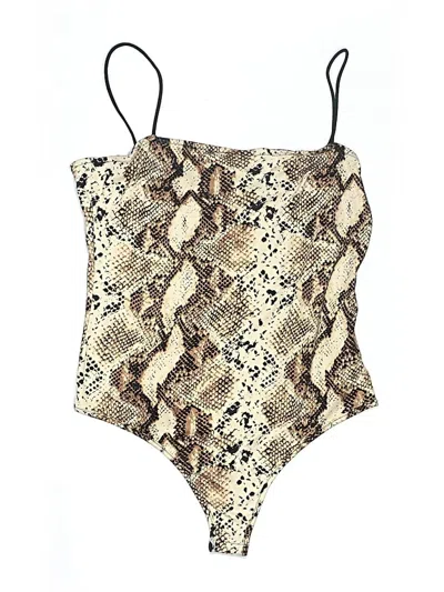 Pre-owned Forever 21 Bodysuit In Gold