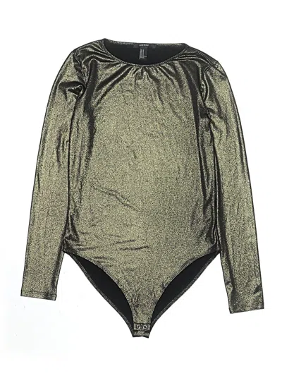Pre-owned Forever 21 Bodysuit In Gold