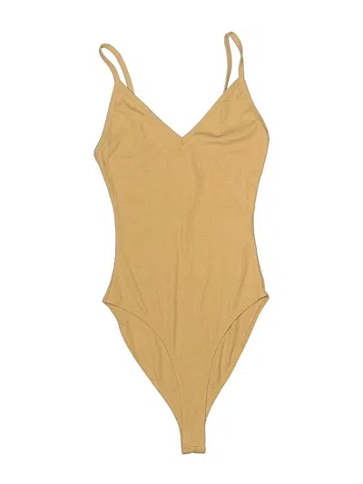 Pre-owned Forever 21 Bodysuit In Gold