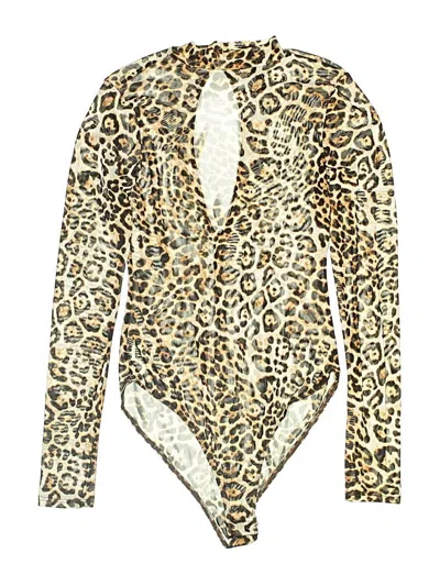 Pre-owned Forever 21 Bodysuit In Gold