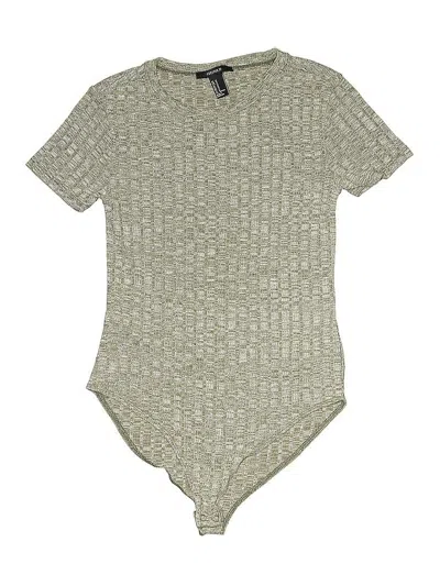 Pre-owned Forever 21 Bodysuit In Gray