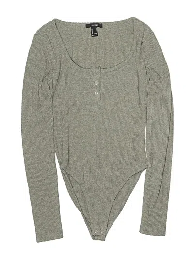 Pre-owned Forever 21 Bodysuit In Gray