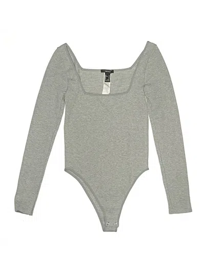Pre-owned Forever 21 Bodysuit In Gray