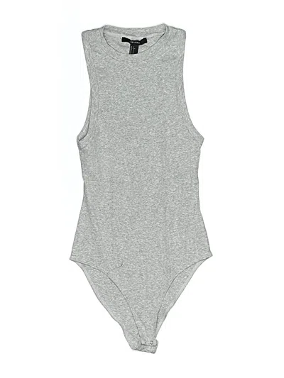 Pre-owned Forever 21 Bodysuit In Gray
