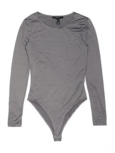 Pre-owned Forever 21 Bodysuit In Gray