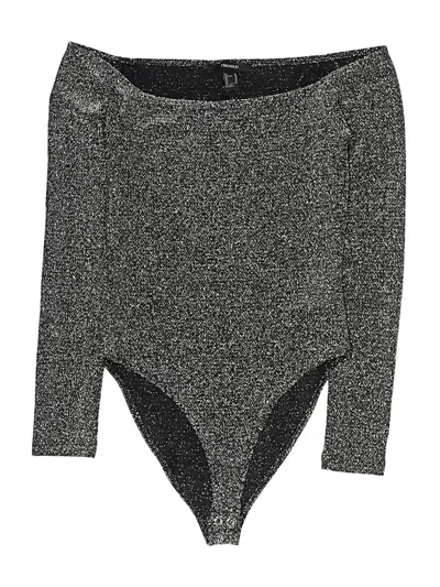 Pre-owned Forever 21 Bodysuit In Gray
