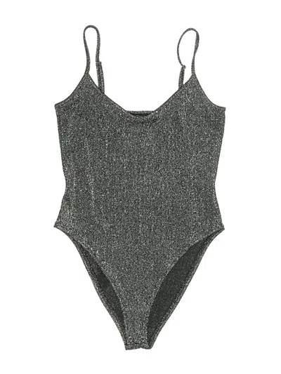 Pre-owned Forever 21 Bodysuit In Gray