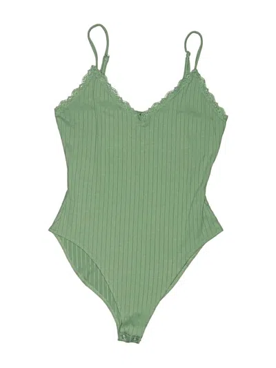 Pre-owned Forever 21 Bodysuit In Green