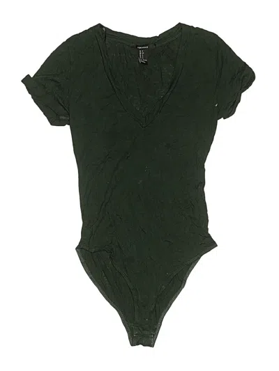 Pre-owned Forever 21 Bodysuit In Green