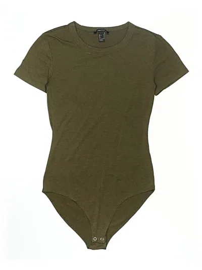 Pre-owned Forever 21 Bodysuit In Green