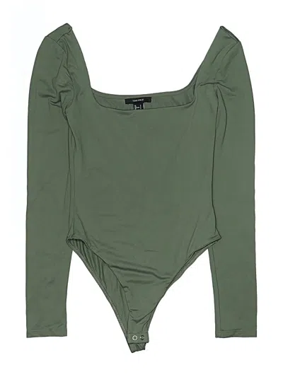 Pre-owned Forever 21 Bodysuit In Green