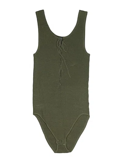 Pre-owned Forever 21 Bodysuit In Green