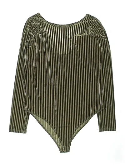 Pre-owned Forever 21 Bodysuit In Green