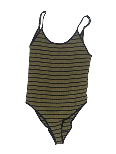 Pre-owned Forever 21 Bodysuit In Green