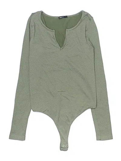 Pre-owned Forever 21 Bodysuit In Green