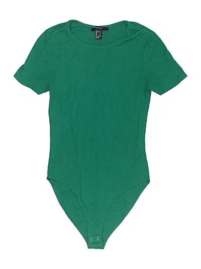 Pre-owned Forever 21 Bodysuit In Green