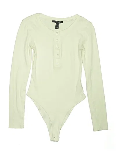 Pre-owned Forever 21 Bodysuit In Ivory