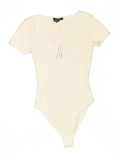 Pre-owned Forever 21 Bodysuit In Ivory