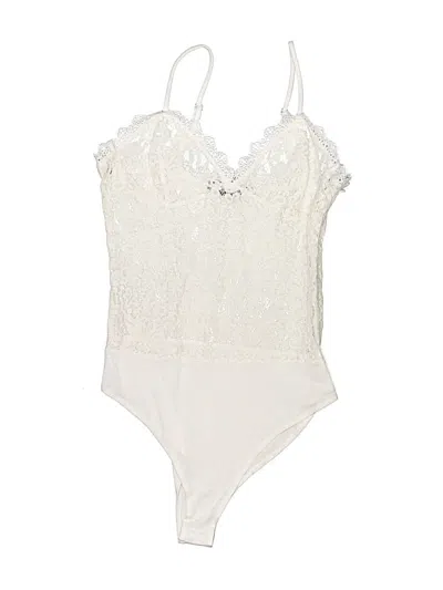 Pre-owned Forever 21 Bodysuit In Ivory