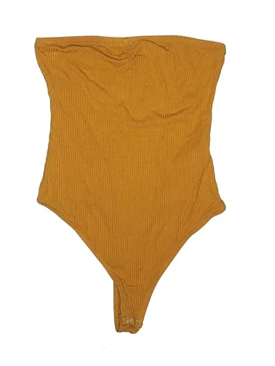 Pre-owned Forever 21 Bodysuit In Orange