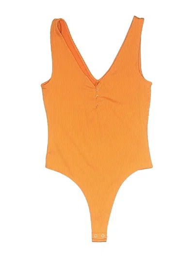 Pre-owned Forever 21 Bodysuit In Orange