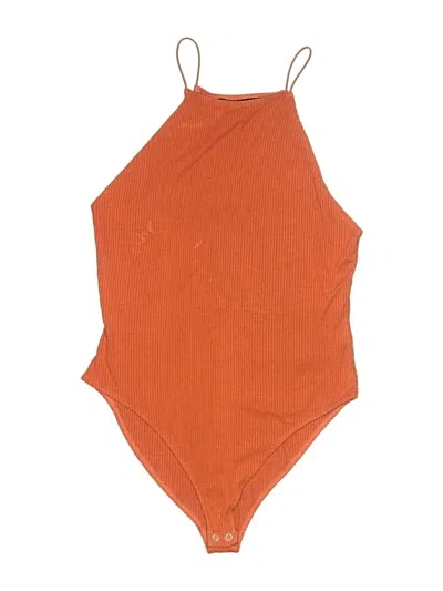 Pre-owned Forever 21 Bodysuit In Orange