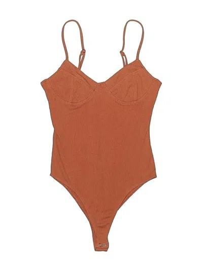 Pre-owned Forever 21 Bodysuit In Orange