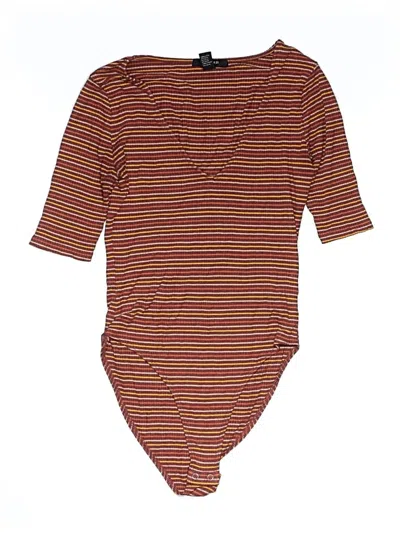 Pre-owned Forever 21 Bodysuit In Orange