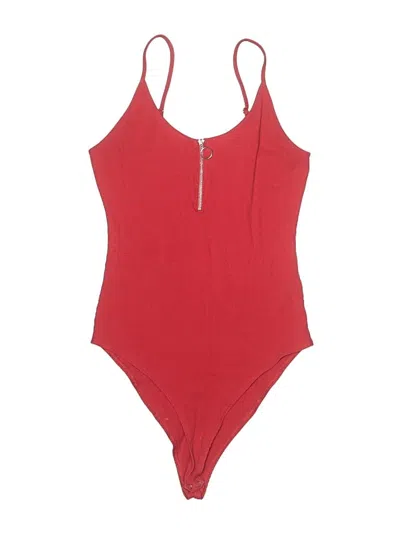 Pre-owned Forever 21 Bodysuit In Red