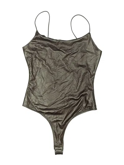 Pre-owned Forever 21 Bodysuit In Silver