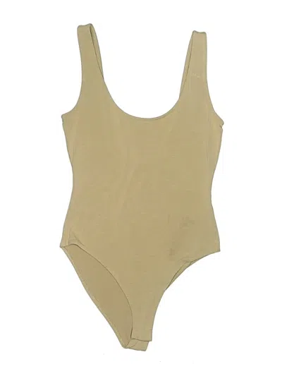 Pre-owned Forever 21 Bodysuit In Tan