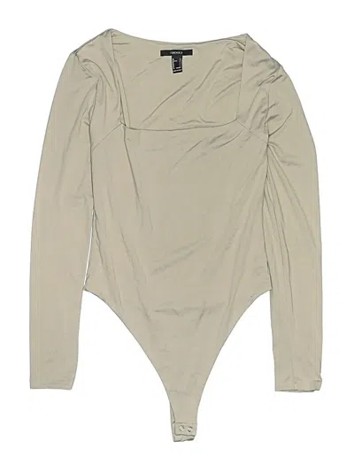 Pre-owned Forever 21 Bodysuit In Tan