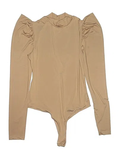 Pre-owned Forever 21 Bodysuit In Tan