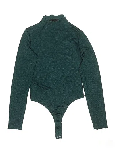 Pre-owned Forever 21 Bodysuit In Teal