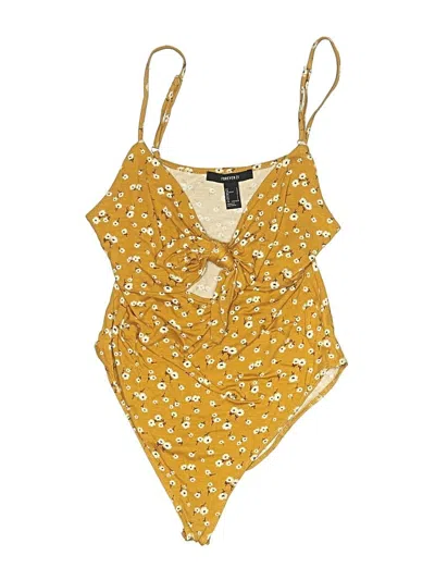 Pre-owned Forever 21 Bodysuit In Yellow
