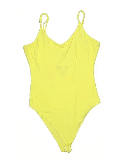 Pre-owned Forever 21 Bodysuit In Yellow