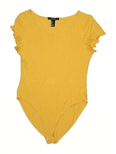 Pre-owned Forever 21 Bodysuit In Yellow